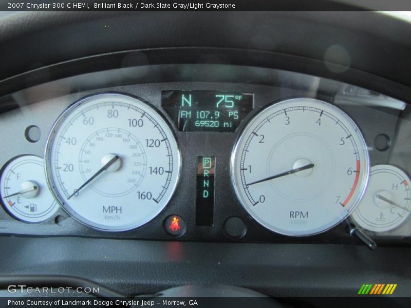 Brilliant Black / Dark Slate Gray/Light Graystone 2007 Chrysler 300 C HEMI