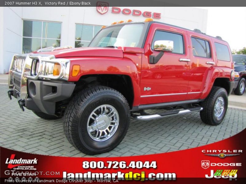 Victory Red / Ebony Black 2007 Hummer H3 X