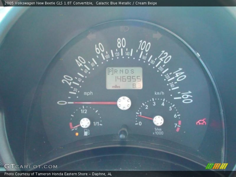 Galactic Blue Metallic / Cream Beige 2005 Volkswagen New Beetle GLS 1.8T Convertible