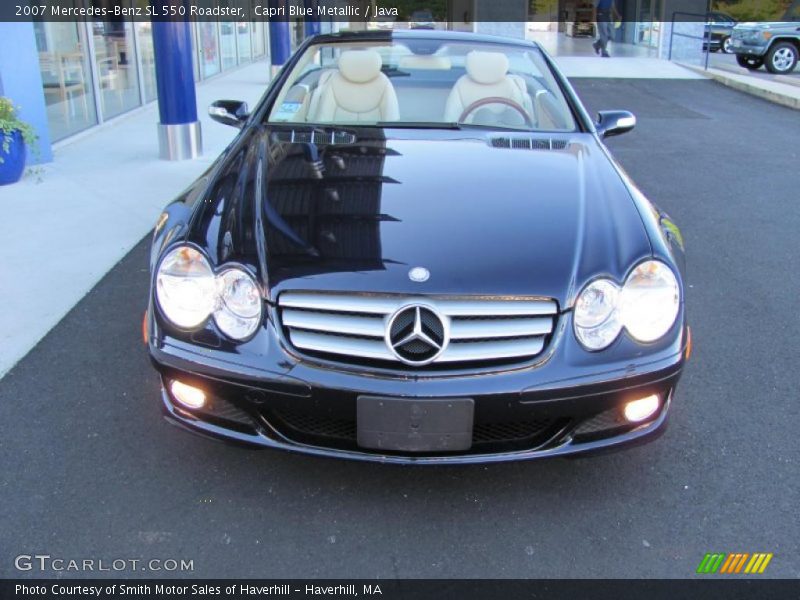 Capri Blue Metallic / Java 2007 Mercedes-Benz SL 550 Roadster
