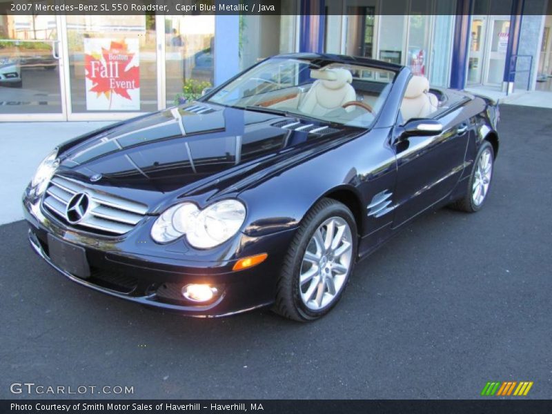 Capri Blue Metallic / Java 2007 Mercedes-Benz SL 550 Roadster