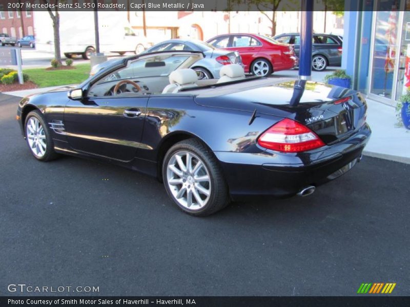 Capri Blue Metallic / Java 2007 Mercedes-Benz SL 550 Roadster