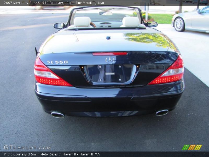 Capri Blue Metallic / Java 2007 Mercedes-Benz SL 550 Roadster