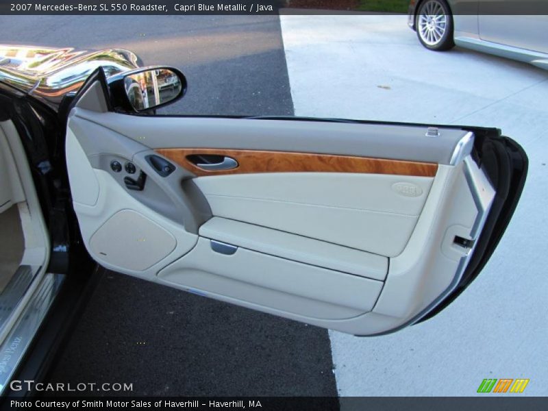 Capri Blue Metallic / Java 2007 Mercedes-Benz SL 550 Roadster