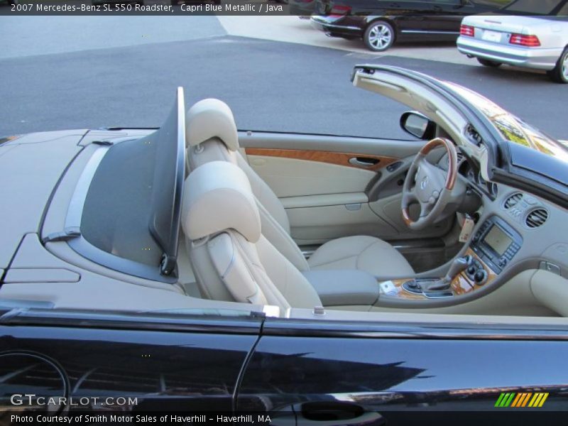 Capri Blue Metallic / Java 2007 Mercedes-Benz SL 550 Roadster