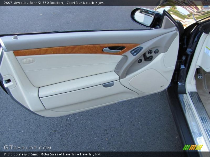 Capri Blue Metallic / Java 2007 Mercedes-Benz SL 550 Roadster