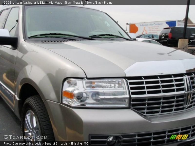 Vapor Silver Metallic / Stone/Black Piping 2008 Lincoln Navigator L Elite 4x4
