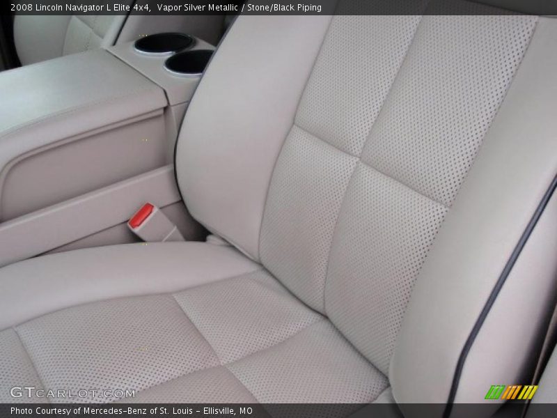 Vapor Silver Metallic / Stone/Black Piping 2008 Lincoln Navigator L Elite 4x4