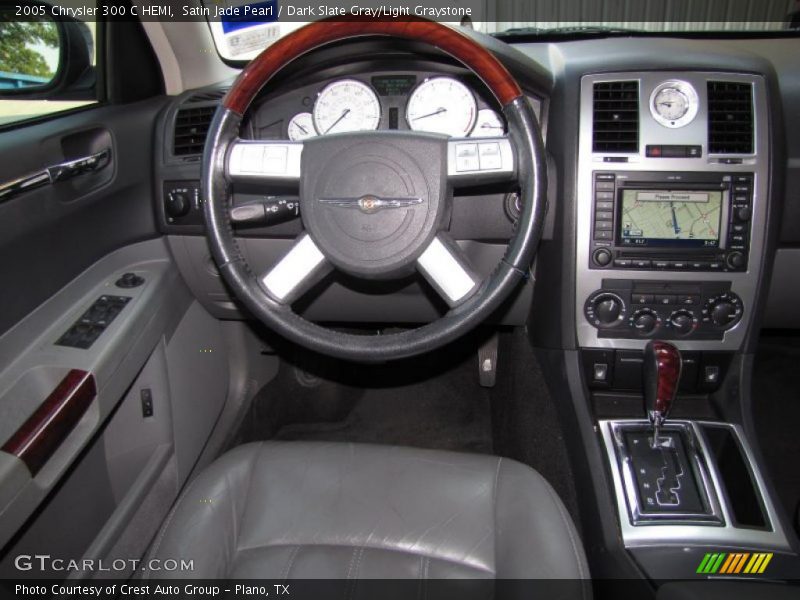 Satin Jade Pearl / Dark Slate Gray/Light Graystone 2005 Chrysler 300 C HEMI