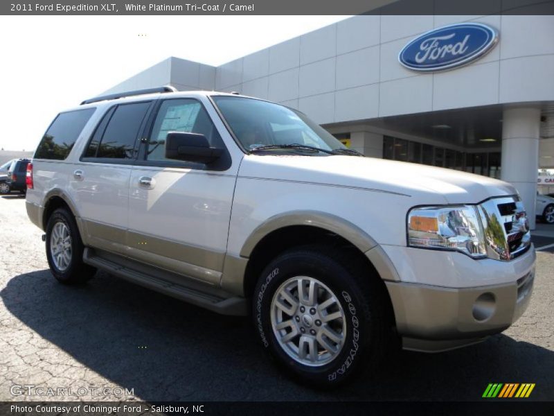 White Platinum Tri-Coat / Camel 2011 Ford Expedition XLT