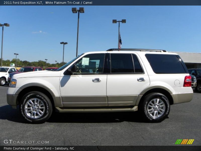 White Platinum Tri-Coat / Camel 2011 Ford Expedition XLT