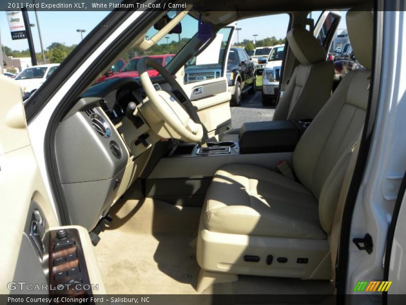 White Platinum Tri-Coat / Camel 2011 Ford Expedition XLT