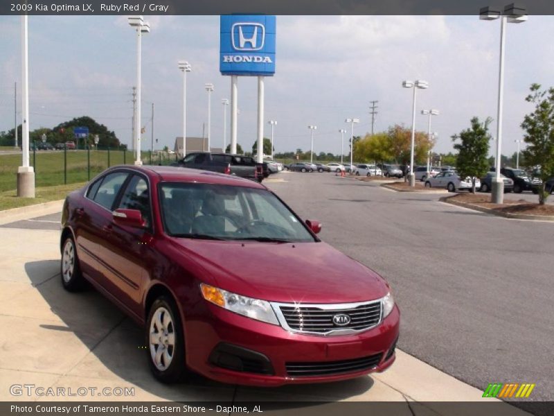 Ruby Red / Gray 2009 Kia Optima LX