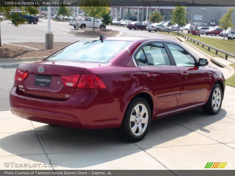 Ruby Red / Gray 2009 Kia Optima LX