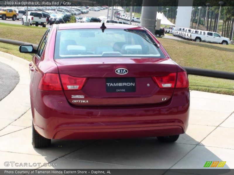 Ruby Red / Gray 2009 Kia Optima LX