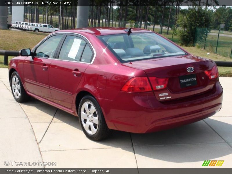 Ruby Red / Gray 2009 Kia Optima LX