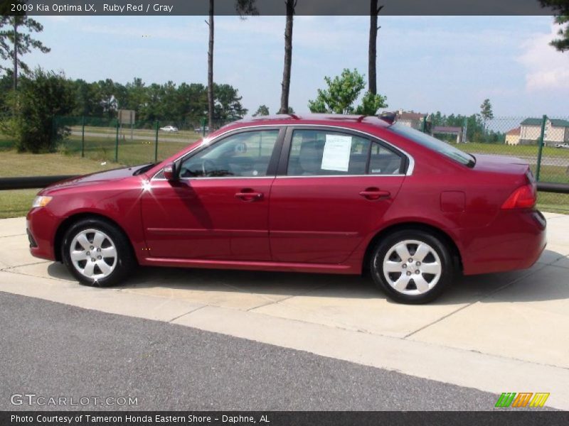 Ruby Red / Gray 2009 Kia Optima LX