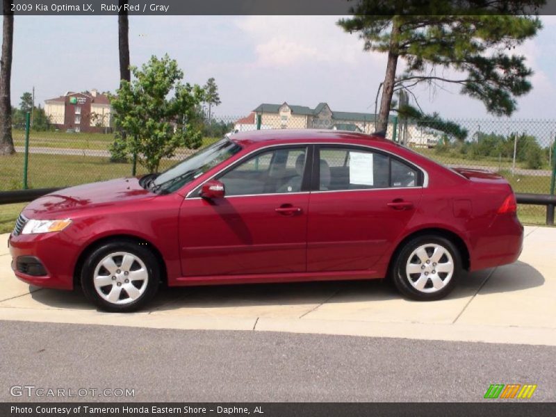 Ruby Red / Gray 2009 Kia Optima LX
