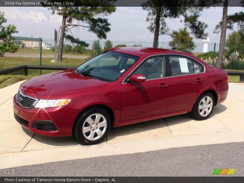 Ruby Red / Gray 2009 Kia Optima LX