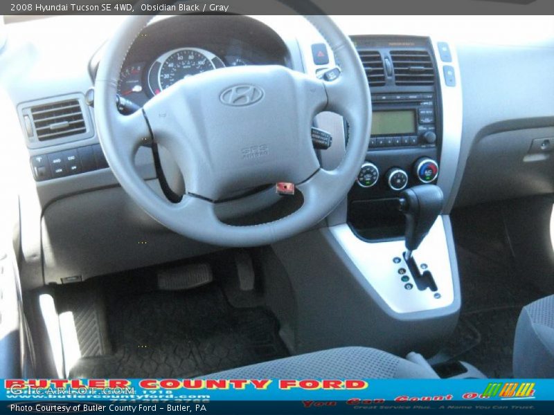 Obsidian Black / Gray 2008 Hyundai Tucson SE 4WD
