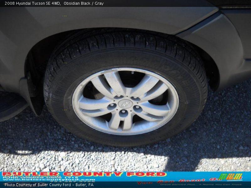 Obsidian Black / Gray 2008 Hyundai Tucson SE 4WD