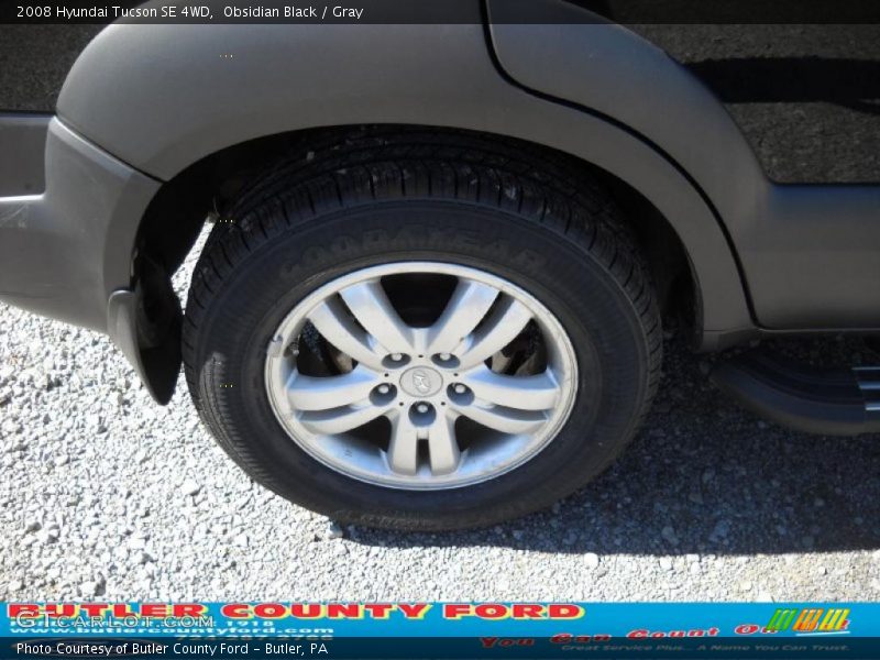 Obsidian Black / Gray 2008 Hyundai Tucson SE 4WD