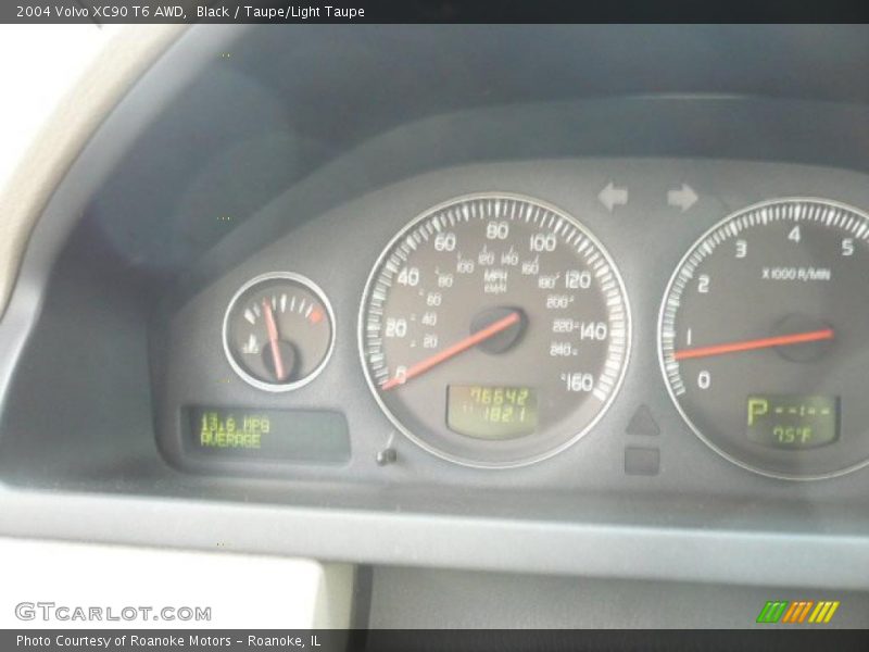 Black / Taupe/Light Taupe 2004 Volvo XC90 T6 AWD