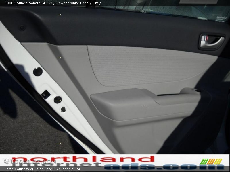 Powder White Pearl / Gray 2008 Hyundai Sonata GLS V6