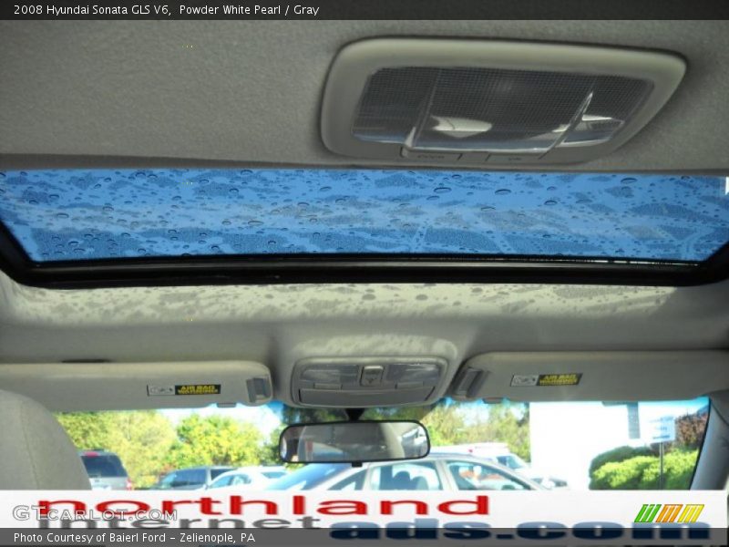 Powder White Pearl / Gray 2008 Hyundai Sonata GLS V6