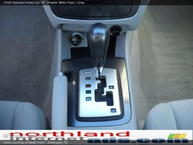 Powder White Pearl / Gray 2008 Hyundai Sonata GLS V6