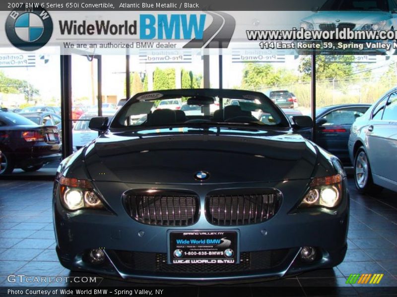 Atlantic Blue Metallic / Black 2007 BMW 6 Series 650i Convertible