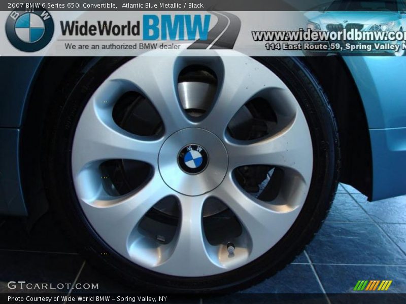Atlantic Blue Metallic / Black 2007 BMW 6 Series 650i Convertible