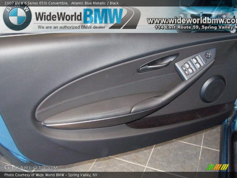 Atlantic Blue Metallic / Black 2007 BMW 6 Series 650i Convertible