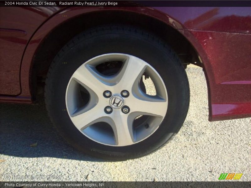 Radiant Ruby Pearl / Ivory Beige 2004 Honda Civic EX Sedan