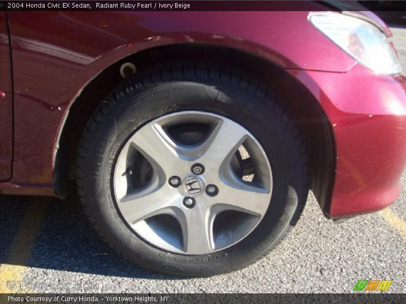 Radiant Ruby Pearl / Ivory Beige 2004 Honda Civic EX Sedan