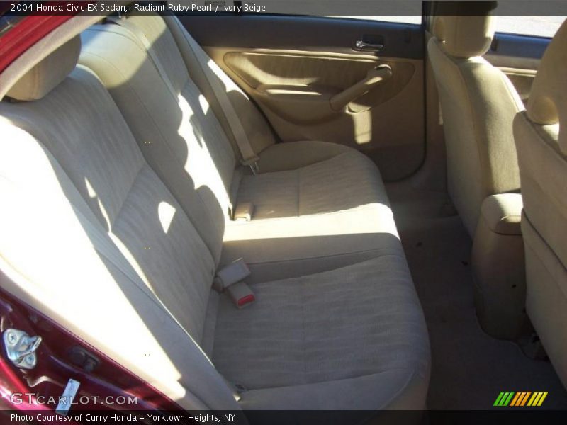 Radiant Ruby Pearl / Ivory Beige 2004 Honda Civic EX Sedan