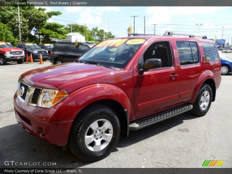 Red Brawn / Graphite 2007 Nissan Pathfinder S