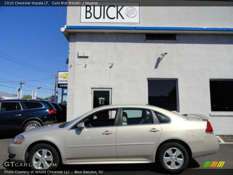 Gold Mist Metallic / Neutral 2010 Chevrolet Impala LT
