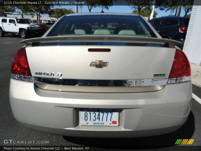 Gold Mist Metallic / Neutral 2010 Chevrolet Impala LT