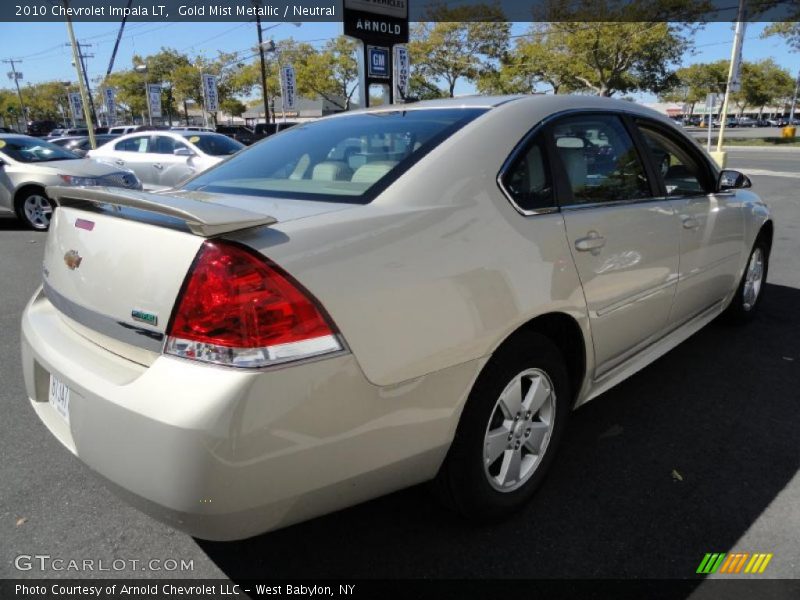 Gold Mist Metallic / Neutral 2010 Chevrolet Impala LT