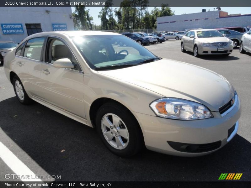 Gold Mist Metallic / Neutral 2010 Chevrolet Impala LT