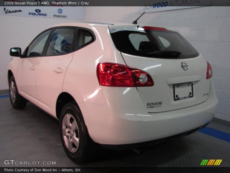 Phantom White / Gray 2009 Nissan Rogue S AWD