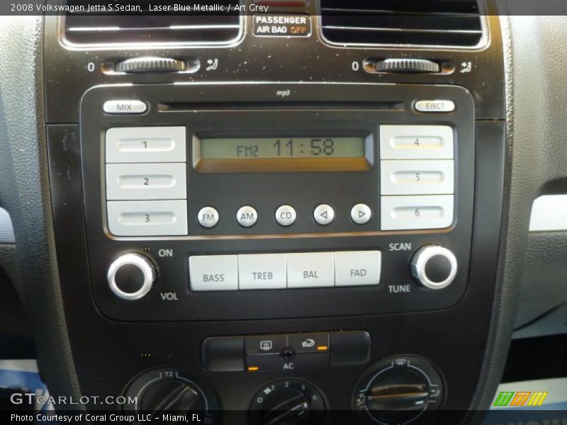 Laser Blue Metallic / Art Grey 2008 Volkswagen Jetta S Sedan