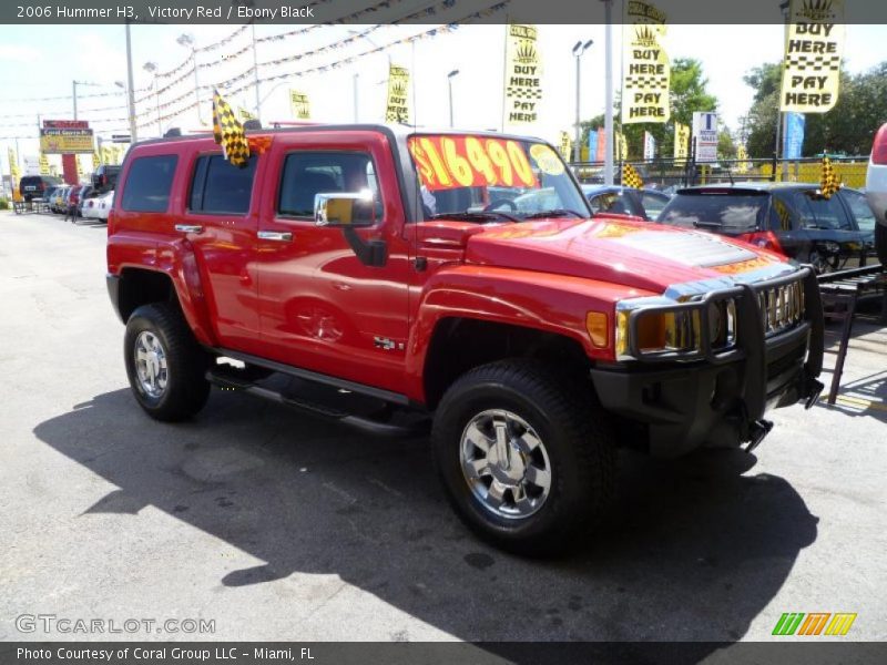 Victory Red / Ebony Black 2006 Hummer H3