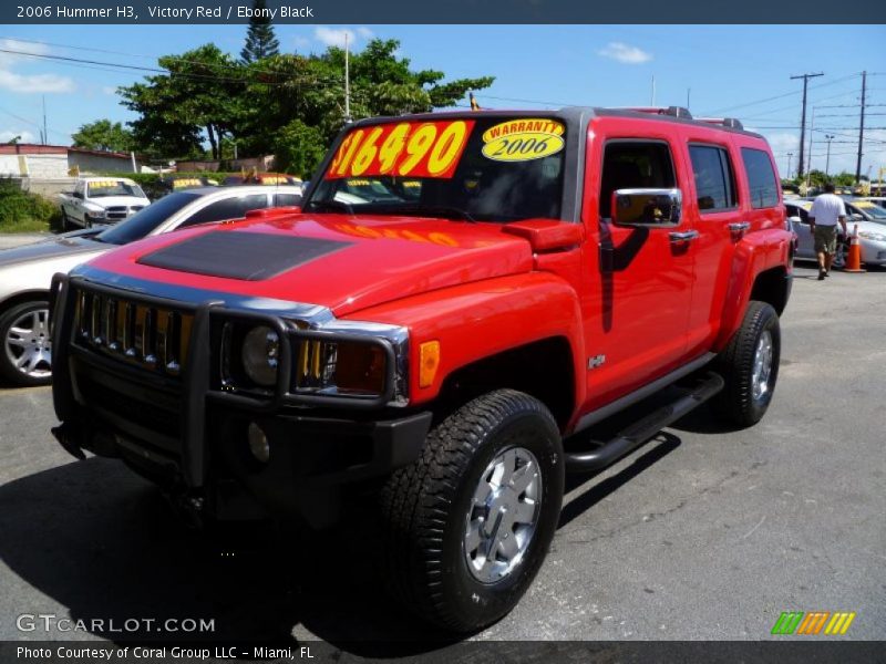 Victory Red / Ebony Black 2006 Hummer H3