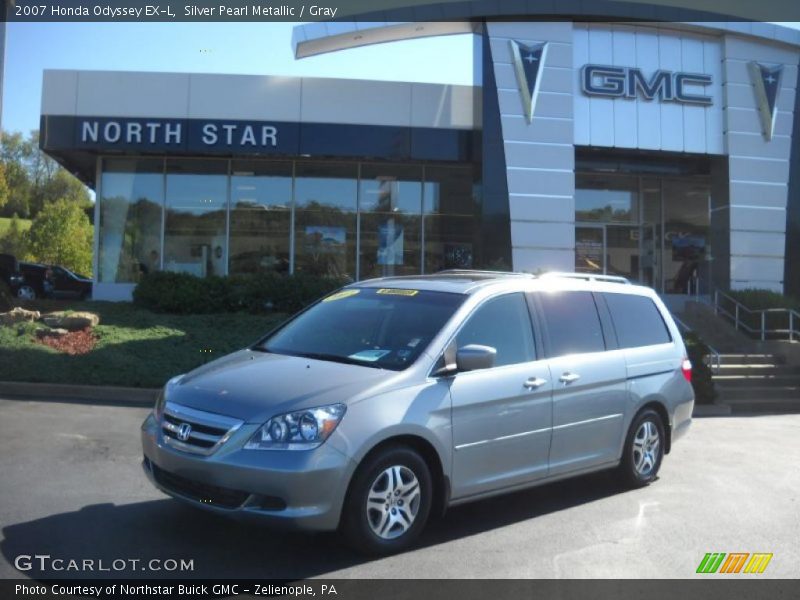 Silver Pearl Metallic / Gray 2007 Honda Odyssey EX-L