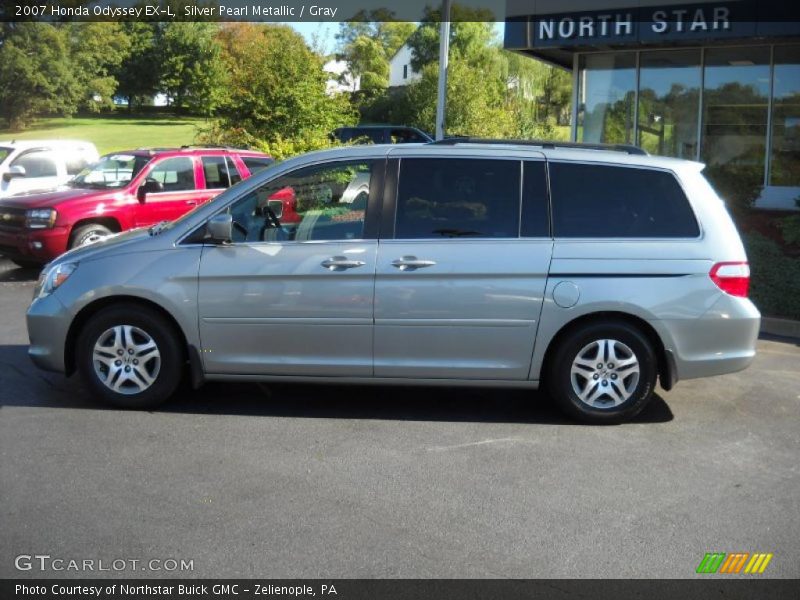 Silver Pearl Metallic / Gray 2007 Honda Odyssey EX-L