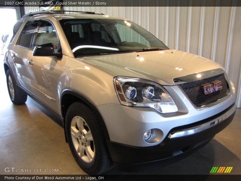 Liquid Silver Metallic / Ebony 2007 GMC Acadia SLE AWD