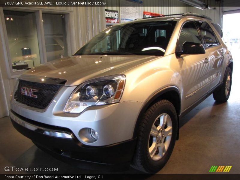Liquid Silver Metallic / Ebony 2007 GMC Acadia SLE AWD