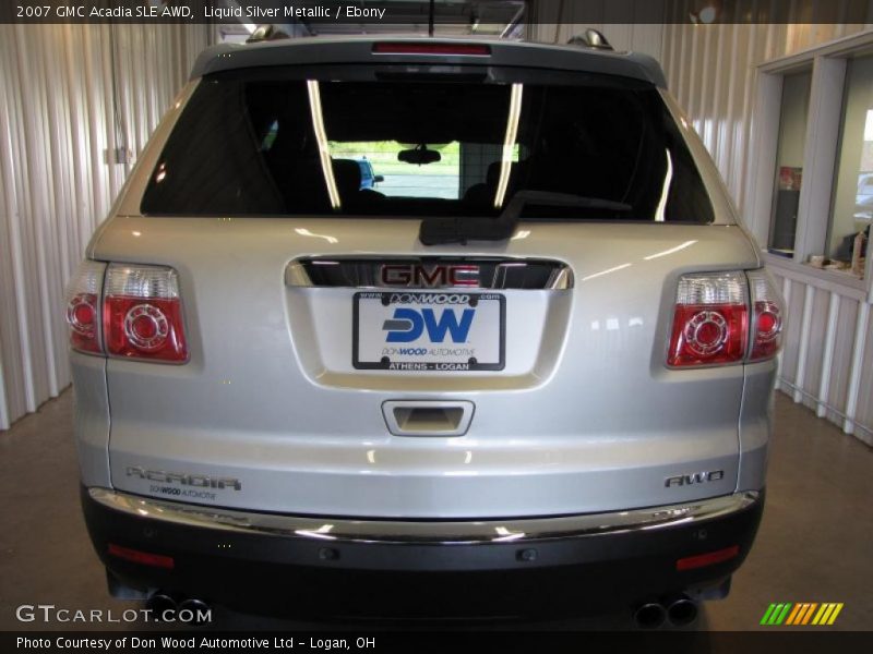 Liquid Silver Metallic / Ebony 2007 GMC Acadia SLE AWD